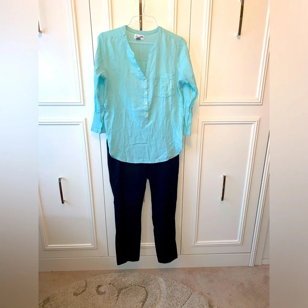 Set Old Navy Mint Green Tunic‎ & Black Pants size 14